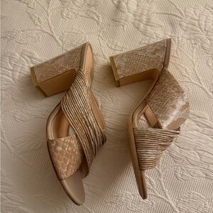 AGL Women's Beige mules